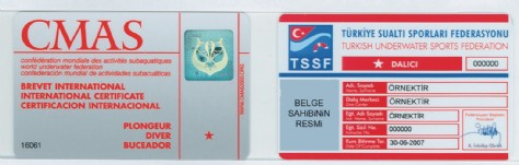 TSSF CMAS 1 YIldız Dalıcı Brövesi