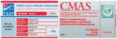 TSSF CMAS 3 Yıldız Dalıcı